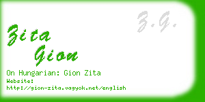 zita gion business card